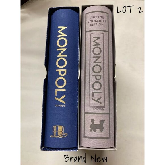 WS Game Company Monopoly Bookshelf Edition X 2 Lot - Brand New - Picture 1 of 3